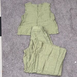 SHEIN Olive Sleeveless Pantsuit